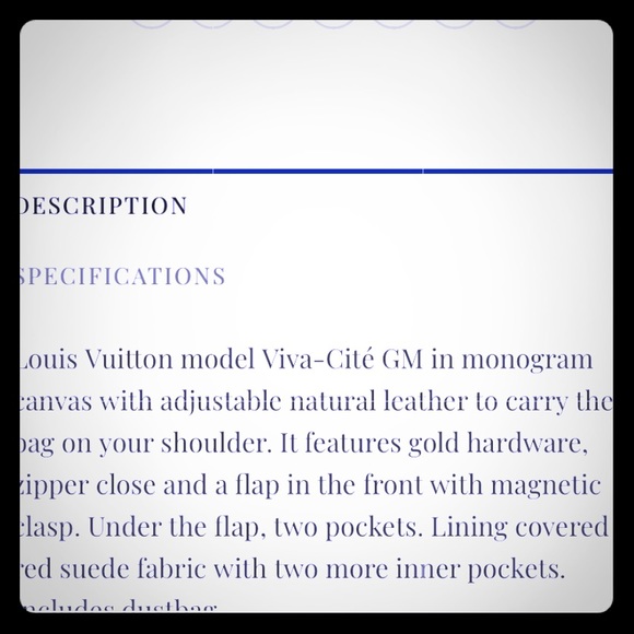 Authentic Louis Vuitton Viva Cite’ GM Monogram Bag - Picture 8 of 8